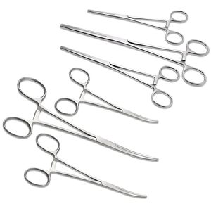 Kit de 6 pinces hémostatiques ultimes (tailles personnalisées) - Pinces de blocage droites et courbées en acier inoxydable, certifiées CE Classe I pour hôpitaux - Product Image 1