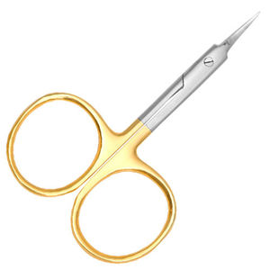 Stainless Steel Right-Handed Cuticle Scissors with Sharp Blade Tip Durable Round Handle Beauty Tool <b>for</b> Manicure <b>Adults</b> Use - Product Image 1