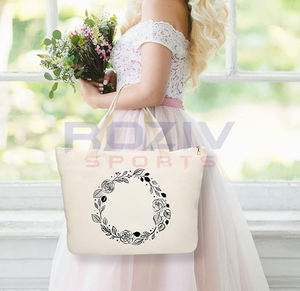 Wholesale 100% Cotton Full Sublimation Tote <b>Bags</b> Custom Logo Eco-friendly <b>Canvas</b> Customizable Size Color High Quality Outdoor - Product Image 6