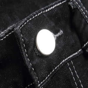 Shorts en jean bleu clair pour hommes, décontractés, mi-longs, avec ceinture élastique, pour l'été, pour l'extérieur, à la mode, avec poches - Product Image 5