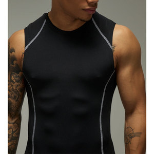 Débardeur athlétique pour homme, séchage rapide, sans manches, t-shirt de sport sans couture pour l'entraînement physique - Product Image 6