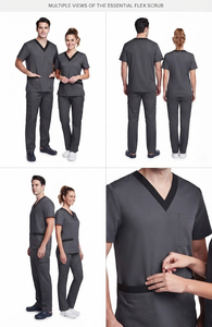 Medical <b>Scrub</b> <b>Set</b> for Nurses Doctors Hospital Staff-Professional Knitted Breathable Comfortable <b>Scrub</b> <b>Sets</b> - Product Image 5