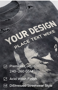 T-shirt à manches courtes en coton 100% tricoté lourd 240 GSM personnalisable OEM Streetwear Impression sérigraphique Séchage rapide - Product Image 2