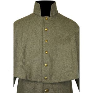 Abrigo largo confederado de la Guerra Civil, hecho con 100% lana gris auténtica, modelo CS Foot Budget Line Short Greatcoat - Product Image 3