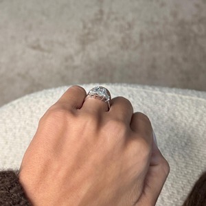 Bague unisexe en argent 925 avec pierre précieuse et diamant taille radiant certifié IGI – Bijou de luxe pour anniversaire - Product Image 5