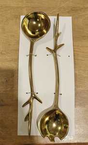 Cuillère de service décorative de luxe pour la cuisine, fourchette de service décorative, cuillère à manche plume, cuillère à manche feuille - Product Image 6