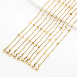 ขายส่งโดยตรงจากโรงงาน โซ่สแตนเลส 304L ขนาด 45 ซม. ชุบทอง 18k PVD สำหรับทำสร้อยคอ DIY ปรับขนาดได้ - Product Image 2