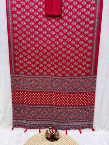 Jaipuri Printed Soft <b>Satin</b> Crep Floral Wrap Dress Party Indian Pakistani Clothing <b>Saree</b> With Mirror Work And Latkan - Product Image 4