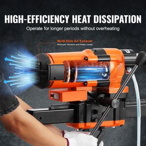 Trapano per Calcestruzzo Robusto da 3500W con Diametro di Foratura 0.8-11.8 Pollici e Supporto per Punta Diamantata - Product Image 6