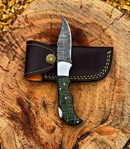 Navaja de Bolsillo de Acero de Damasco de Edición Limitada, Hecha a Mano, Plegable, Regalo Único y Personalizado, Producto Grabado Palace LLC - Product Image 4