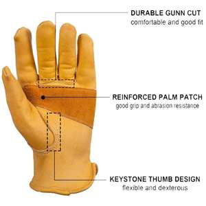Sheepskin Leather Men's Work Driver <b>Gloves</b> Industrial Construction Safety Working <b>Gloves</b> - Product Image 2
