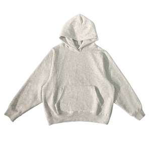 Sudadera con Capucha Extra Grande para Hombre, Color Gris Sólido, Felpa Francesa, Informal, con Bolsillo Delantero, 100% Algodón, Corte Regular, Transpirable, para Primavera - Product Image 1