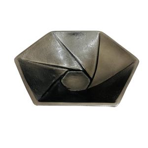 Bol hexagonal occidental ton charbon de bois bols à fruits élégants plats et assiettes de service minimalistes récipients à mélanger en métal bols à céréales - Product Image 1