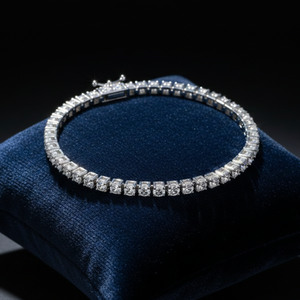 สร้อยข้อมือเทนนิส Aniva Classic เงินแท้ 925 ขนาด 4 มม. 8 นิ้ว ประดับเพชรเลี้ยงในห้องปฏิบัติการ สำหรับผู้หญิง สไตล์ฮิปฮอป ของขวัญสำหรับงานปาร์ตี้ เครื่องประดับ - Product Image 5