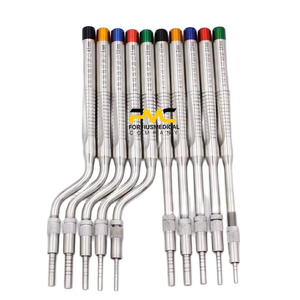 Juego de 5 instrumentos dentales osteótomos con herramientas curvas y rectas para elevación de senos, para procedimientos quirúrgicos dentales - Product Image 1