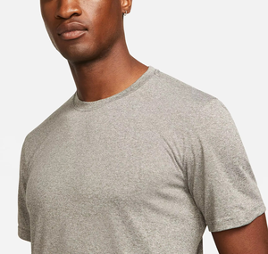 Camiseta Deportiva para Hombre, Color Gris Jaspeado, Transpirable, Ligera, Cuello Redondo, Manga Corta, para Entrenamiento Atlético, Gimnasio, Ropa Deportiva Informal - Product Image 6