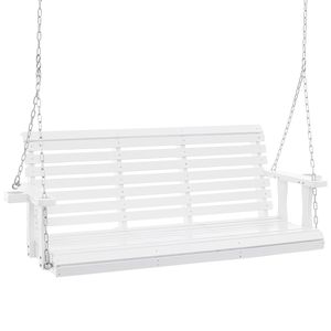 Balançoire de patio en bois robuste de 5,5 pieds, capacité de charge de 880 lb, balançoire de jardin pour cour, version améliorée pour plus de résistance - Product Image 2
