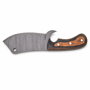 Cuchillo de Cocina Multifuncional Burraq de Acero de Damasco, Hoja Recta con Punta Caída, Mango de Madera, Grosor de 0.5mm, 12 Pulgadas, Hoja de Chef OEM - Product Image 3