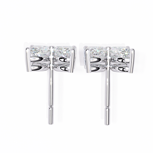 Unique Marquise Cut Lab Grown Diamond 14K Gold IGI Certified <b>Earring</b> <b>Tops</b> for Gift Party & Anniversary - Product Image 3