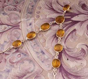 Pendentif en argent sterling avec quartz jaune, bijoux en pierres précieuses faits à la main, collier en cristal naturel, cadeau de mode pour femmes - Product Image 2