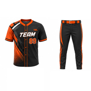 Uniforme de béisbol personalizado con jersey de sublimación de alta calidad y pantalones a juego para clubes, escuelas y equipos deportivos - Product Image 1