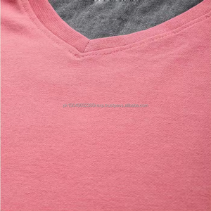 Camiseta de Hombre al por Mayor de Alta Calidad, Cuello en V, Corte Ajustado, Tela Lisa, con Logotipo Personalizado, Estilo Club - Product Image 5