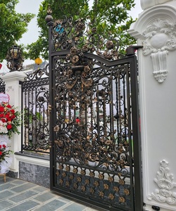 Puerta de Hierro Forjado de Lujo, Diseño Árabe Islámico, Estilo Palacio, Puerta de Entrada para Villa, Hecha a Medida - Product Image 4