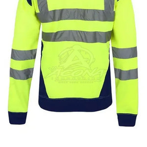 Chaquetas de Trabajo Reflectantes y Transpirables de Talla Grande con Tiras de Alta Visibilidad, Tejido Duradero 100% Poliéster, Cierre Frontal Seguro, CE - Product Image 3