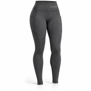 Leggings de sport pour femmes, taille mi-haute, en Spandex/Nylon uni, sans couture, pour le fitness et le yoga, effet push-up, vente en gros - Product Image 6
