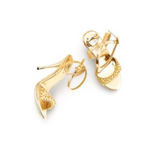 Calzado de novia elegante Sandalia de tacón dorado FN6019 - Product Image 1