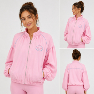 เสื้อเชิ้ตผู้หญิงปักลายกรีก แบรนด์ Jack And Jill Of America Inc. แบบมีจีบระบาย คอซิป ผลิตตามสั่ง ขายส่ง - Product Image 3