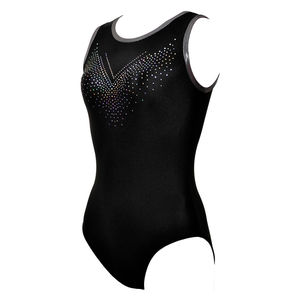 Vente chaude : Justaucorps de gymnastique brillant sans manches pour filles, design flamme, en spandex doux de haute qualité, pour la scène, Fourniture OEM - Product Image 3