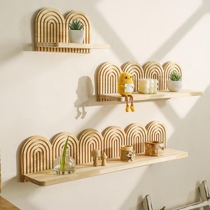 Estantes de pared de bambú y estantes flotantes OEM personalizados al por mayor |   Aqdus Saleem India - Product Image 1