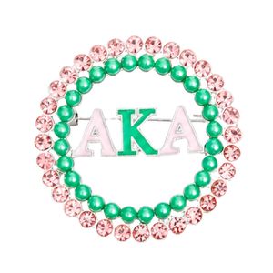 Pink Green Round <b>Pin</b> <b>Brooch</b> Women Fashion Jewelry Crystal Beaded Circle <b>Brooch</b> Elegant Decorative Accessory Gift for Events - Product Image 6