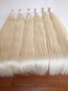 Grande remise 100% Extensions de cheveux cambodgiens vierges Qualité 10A Grade Soft Double Drawn Blond Color Shampooing inclus - Product Image 6