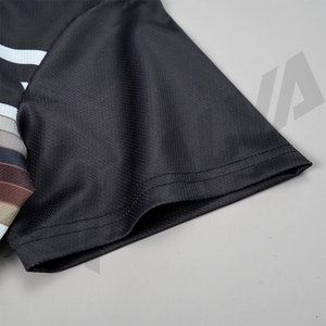 High Quality Summer Sporty ODM T-shirt Shorts <b>Set</b> 100% Polyester Unisex Custom Logo Back Quick Dry Color Blocking High Street - Product Image 5