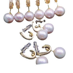 Boucles d'oreilles en perles d'eau douce naturelles Edison Purple 10-11/11-12/12-13mm, vente en gros avec boîte cadeau - Product Image 5