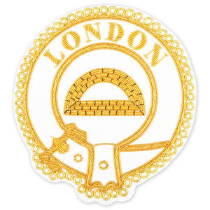 Nouveauté 2026 : Badges de Regalia Maçonnique Personnalisés – Badges d'Écharpe Brodés de Haute Qualité en Fil d'Or avec Logo Personnalisé - Product Image 1