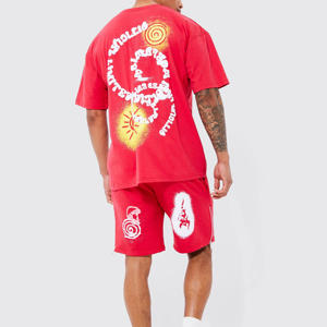 Ensemble décontracté d'été pour hommes 100 % coton à séchage rapide, t-shirt à manches courtes et short en molleton 2026 – Vente en gros - Product Image 3