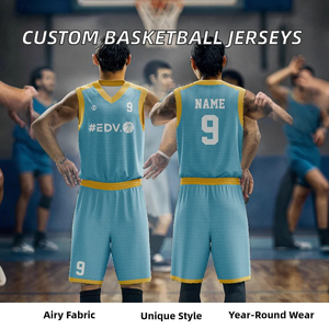 High Quality Comfortable Breathable Basketball Uniform Sets with Team Name & Player Name Custom Logo Quick Dry Soft Fabric - Product Image 4
