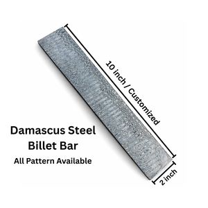 Barra de acero de Damasco hecha a mano con patrón de escalera, ideal para la fabricación de cuchillos de cocina, cuchillos para actividades al aire libre. - Product Image 6