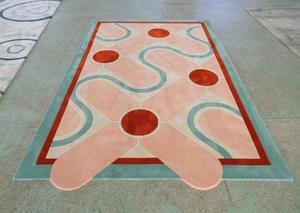 Alfombra Antideslizante de Lana/Viscosa de Primera Calidad, Diseño Geométrico, Hecha a Mano, Color Beige, Apta para Mascotas, a Bajo Precio, INDIAN TEXTILES H/L - Product Image 6