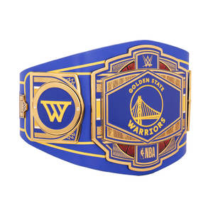 Cinturón de Campeonato de Baloncesto Personalizado, Cinturón de Trofeo para Adultos con Placas de Metal Pesado Azul y Dorado de los Golden State - Product Image 4