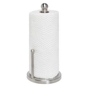 Porte-serviettes en papier moderne en fer forgé noir pour comptoir de cuisine, support de distributeur de rouleaux de cuisine sur pied avec base stable - Product Image 6