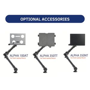 Support de fixation pour siège de voiture en aluminium, tête trépied 3 axes, pour ordinateur portable, tablette, iPad, appareil photo, 3,5 kg, dégagement rapide, télescopique - Product Image 4
