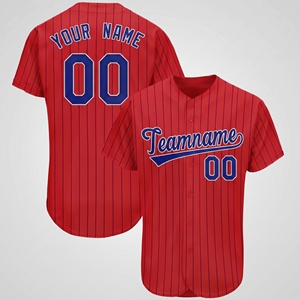 Maillot de baseball personnalisé pour homme, tricoté, col rond, impression par transfert thermique, uniforme sportif - Product Image 4