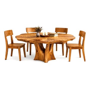 Luxali Wooden Luxurious and uniquely crafted wooden <b>dining</b> <b>table</b> designed to create a warm and inviting atmosphere. - Product Image 6