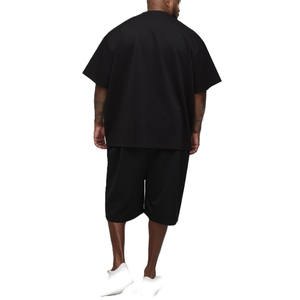 T-shirt Homme Respirant Oversize à Épaules Tombantes avec Logo Brodé Central, Coupe Streetwear Premium, Production OEM en Gros - Product Image 2