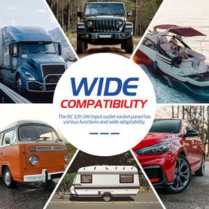 Panneau d'interrupteurs à bascule multifonction 5 voies rond avec LED bleue pour véhicules automobiles - Product Image 1