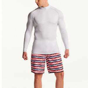 Camiseta de Compresión de Manga Larga para Hombre, Protección UV de Secado Rápido, para Natación, Surf, Entrenamiento, Ropa Deportiva Personalizada - Product Image 1